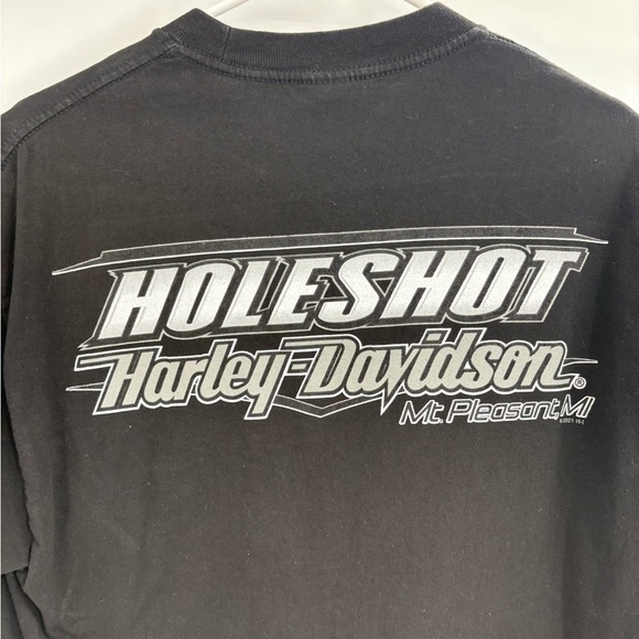 Harley-Davidson Mt. Pleasant MI T-Shirt Mens Black Biker Wings size medium - Picture 5 of 11